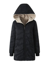 Comfortable Sherpa Lined Quilted Jacket for Women with Hooded Long Sleeve Zip Front Relaxed Style