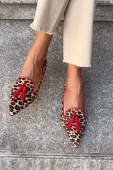 Stylish Leopard Print Flats for Women with Tassel Detail Pointed Toe Style
