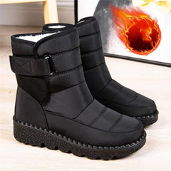 Cozy Quilted Snow Boots for Women with Fur Lined Buckle Non Slip Style