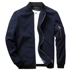Cozy Lightweight Puffer Jacket for Men with Stand Collar Long Sleeve Quilted Zip Packable Style