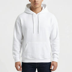Cozy Hoodie for Men with Drawstring Hood Long Sleeve Kangaroo Pocket Fleece Relaxed Style