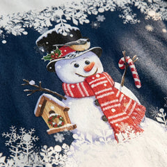 Cozy Christmas Sweatshirt for Women with Crew Neck Long Sleeve Snowman Print Festive Style