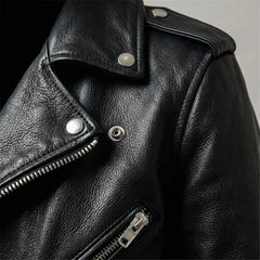 Women's Faux Leather Moto Jacket Biker Asymmetric Zip Belted Notch Lapel Zip Cuffs Cropped