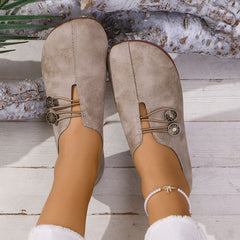 Comfortable Leather Ballet Flats for Women with Round Toe Slip On Lightweight Breathable Style