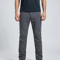 Warm Hiking Pants for Men with Zip Pocket Softshell Fleece Lined Reinforced Knee Outdoor Style
