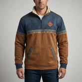 Cozy Sweater Fleece for Men with Mock Neck Long Sleeve Quarter Zip Fleece Lined Casual Style