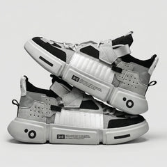 Stylish Chunky Sneakers for Men with Round Toe Lace Up Platform Colorblock Street Style