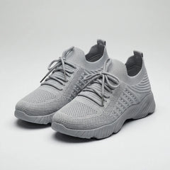 Comfortable Knit Sneakers for Women with Round Toe Slip On Sock Fit Lightweight Walking Style