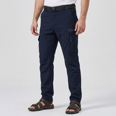 Warm Hiking Pants for Men with Zip Pocket Softshell Stretch Reinforced Knee Outdoor Style