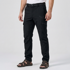 Warm Hiking Pants for Men with Zip Pocket Softshell Stretch Reinforced Knee Outdoor Style