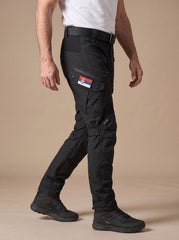Rugged Tactical Cargo Pants for Men with Waterproof Multi-Pocket Articulated Zip Tapered Style