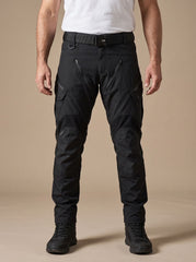 Rugged Tactical Cargo Pants for Men with Waterproof Multi-Pocket Articulated Zip Tapered Style
