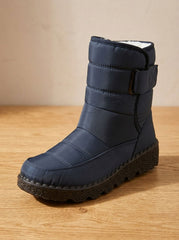 Cozy Fleece Lined Snow Boots for Women with Waterproof Strap Anti-Slip Lug Sole Winter Style