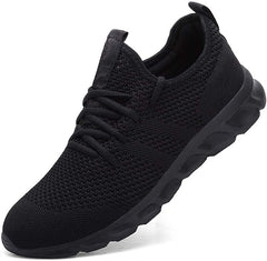 Comfortable Sneakers for Women with Lace Up Breathable Knit Mesh Running Style
