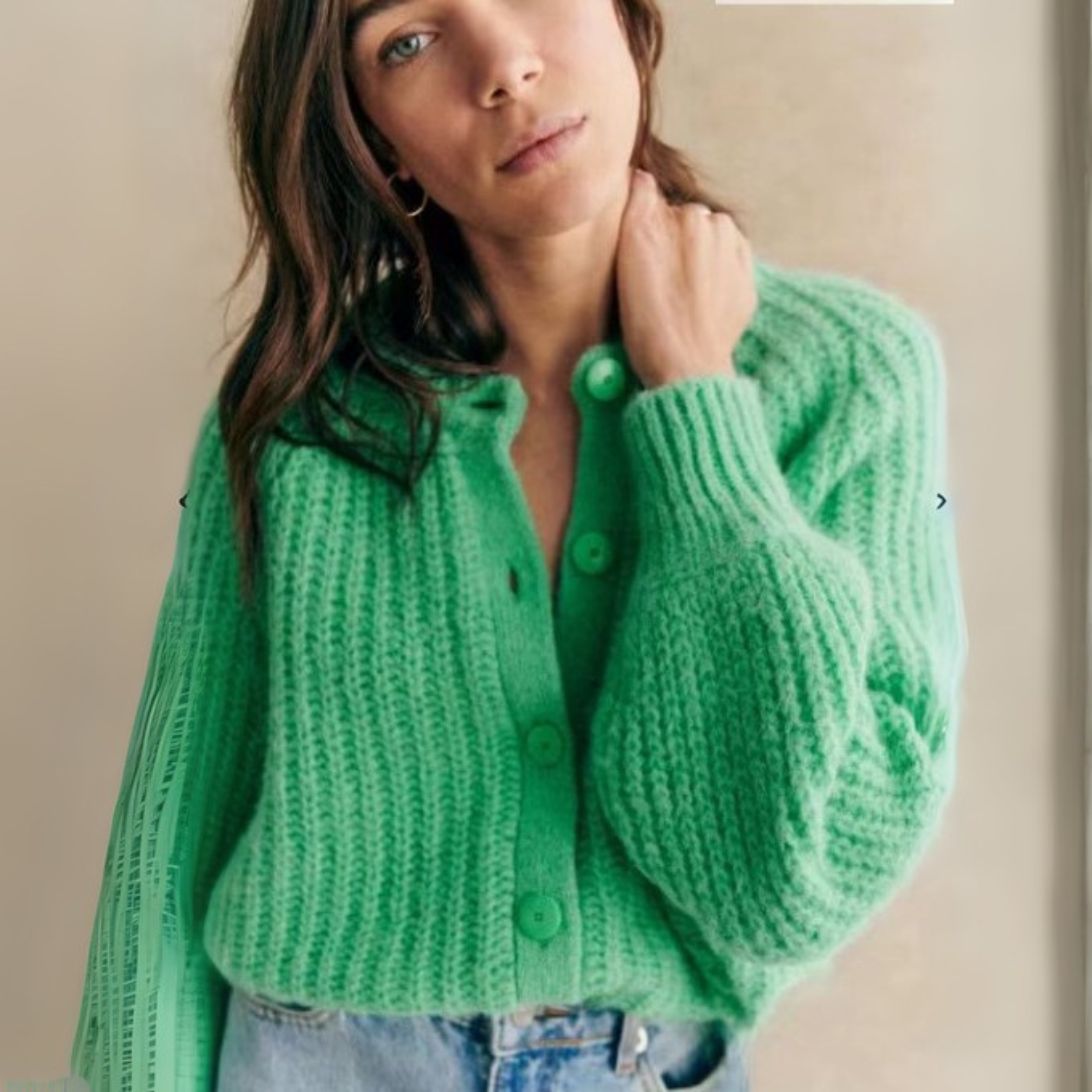 Cozy Knit Cardigan for Women with Round Neck Long Sleeve Button Front Ribbed Relaxed Style