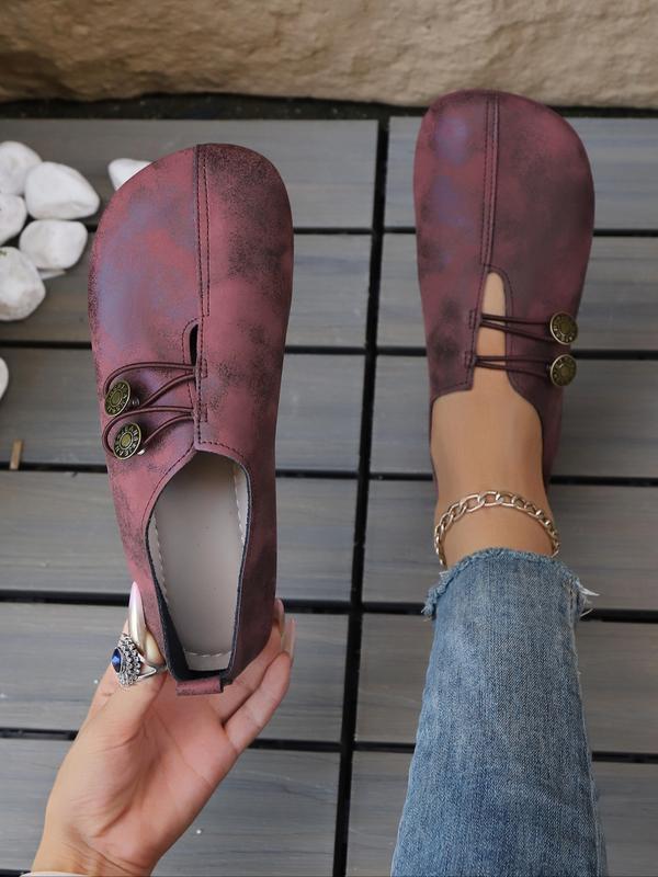 Comfortable Leather Ballet Flats for Women with Round Toe Slip On Lightweight Breathable Style