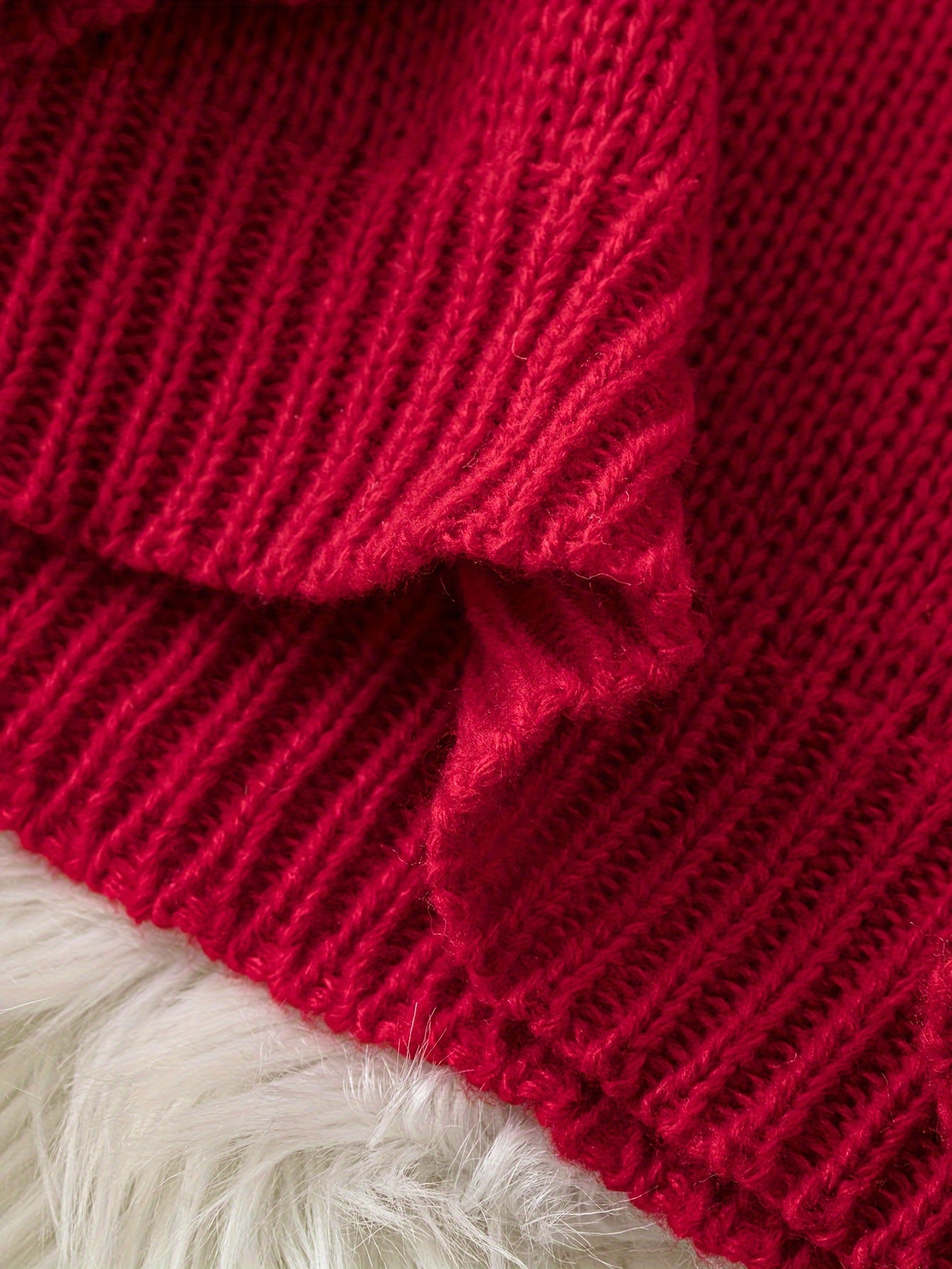 Cozy Red Fair Isle Christmas Tacky Sweater for Women with Mock Neck Long Sleeve Knit Pullover Holiday Style