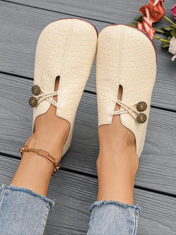 Comfortable Leather Ballet Flats for Women with Round Toe Slip On Lightweight Breathable Style
