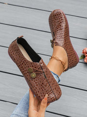Comfortable Leather Ballet Flats for Women with Round Toe Slip On Lightweight Breathable Style