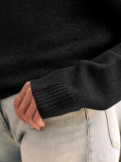 Cozy Off The Shoulder Oversized Sweater for Women with Foldover Neck Long Sleeve Relaxed Knit Pullover Style