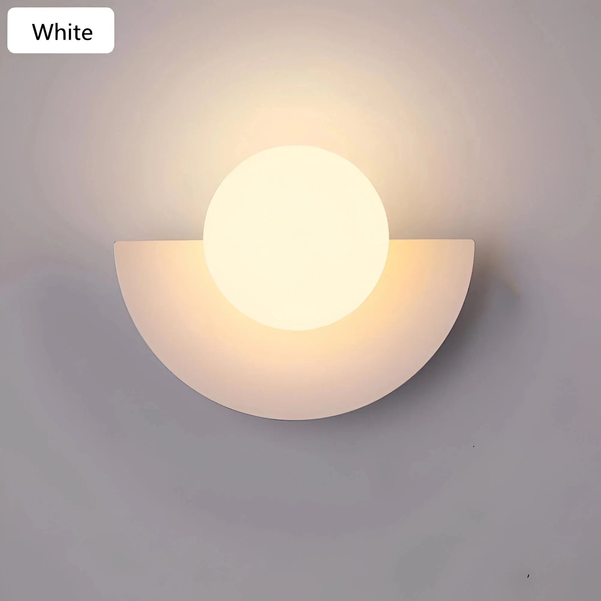 Semicircle Wall Lamp Glass Globe Colorblock Modern Nordic Bedside Sconce Wall Light