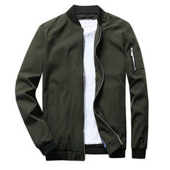 Cozy Lightweight Puffer Jacket for Men with Stand Collar Long Sleeve Quilted Zip Packable Style