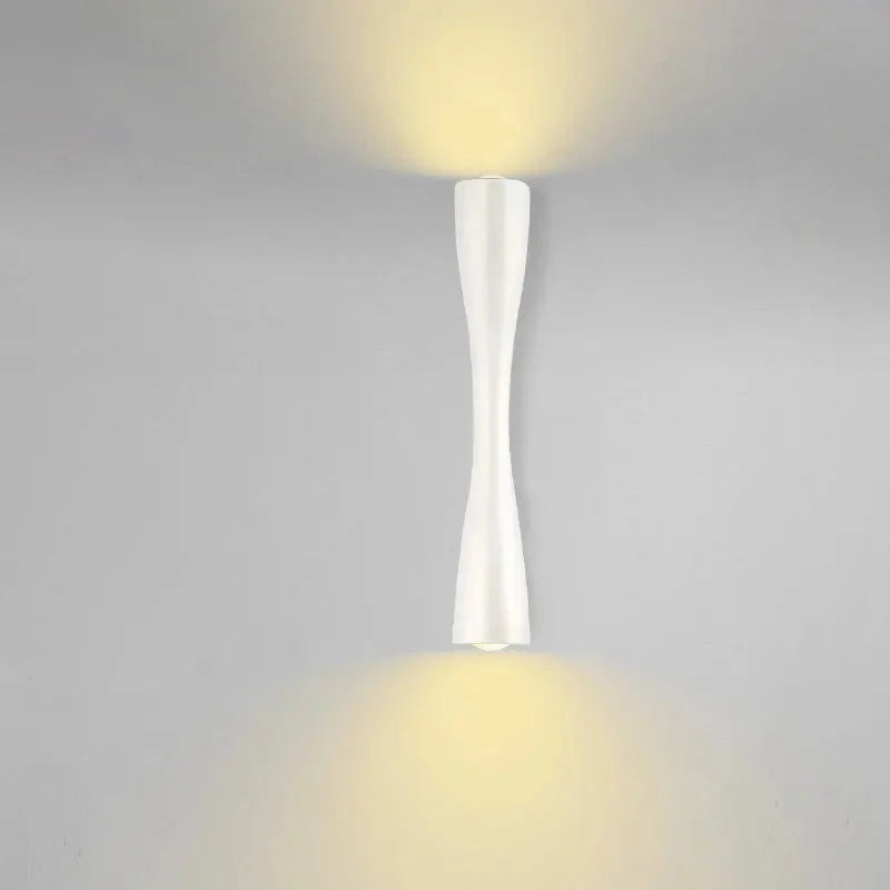 Gold Wall Lamp Nordic Up Down Hourglass Waterproof Indoor Outdoor Sconce Wall Light