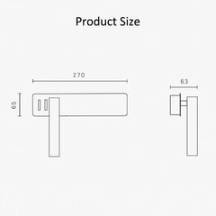Reading Wall Lamp Rotatable LED Spotlight Bedside Adjustable Dual-Switch Sconce Wall Light