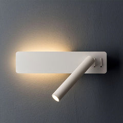 Reading Wall Lamp Rotatable LED Spotlight Bedside Adjustable Dual-Switch Sconce Wall Light