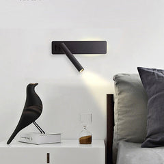 Reading Wall Lamp Rotatable LED Spotlight Bedside Adjustable Dual-Switch Sconce Wall Light
