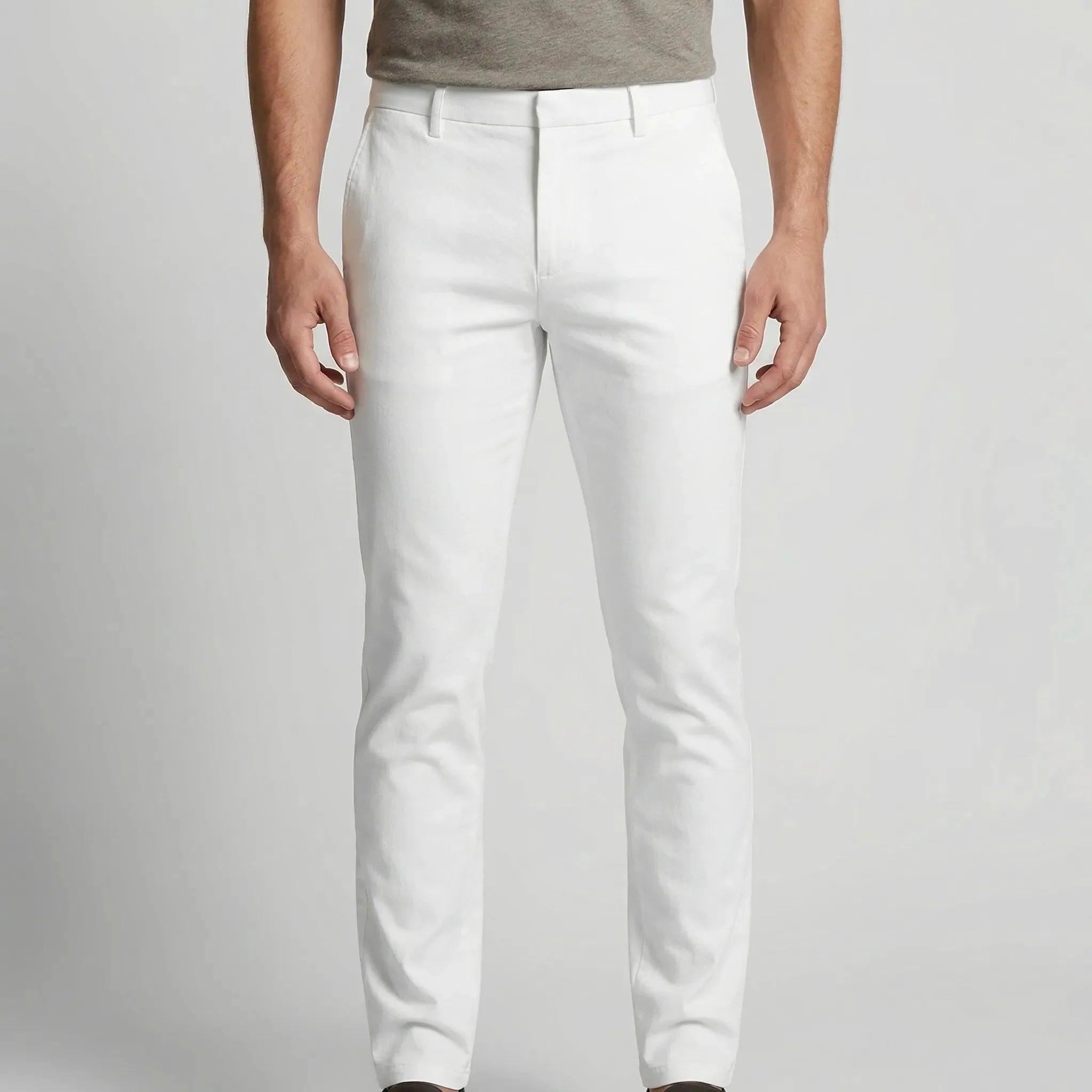 Comfortable Chino Pants for Men with Flat Front Straight Fit Stretch Cotton Casual Style