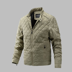 Effortless Windbreaker Jacket for Men with Stand Collar Long Sleeve Zip Up Hooded Outdoor Style