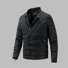 Effortless Windbreaker Jacket for Men with Stand Collar Long Sleeve Zip Up Hooded Outdoor Style