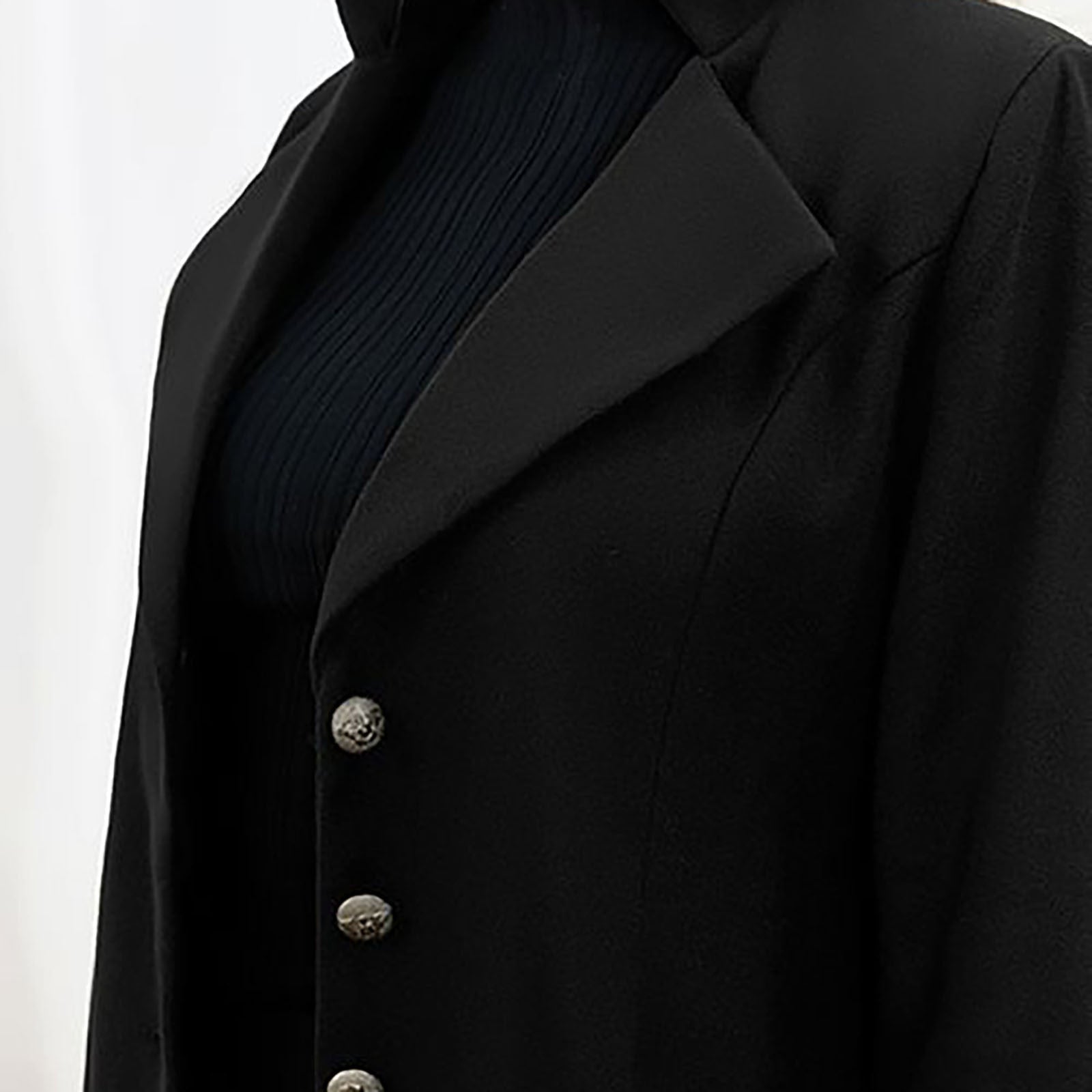 Elegant Wool Winter Coat for Women with Notched Lapel Long Sleeve Button Front Tailored Style