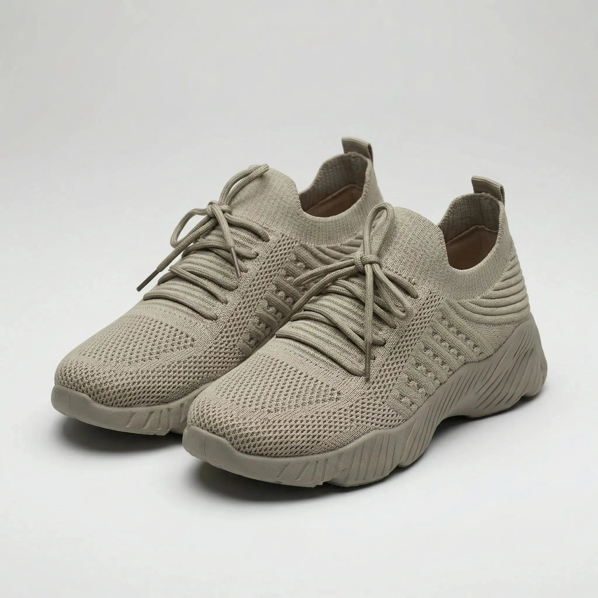 Comfortable Knit Sneakers for Women with Round Toe Slip On Sock Fit Lightweight Walking Style