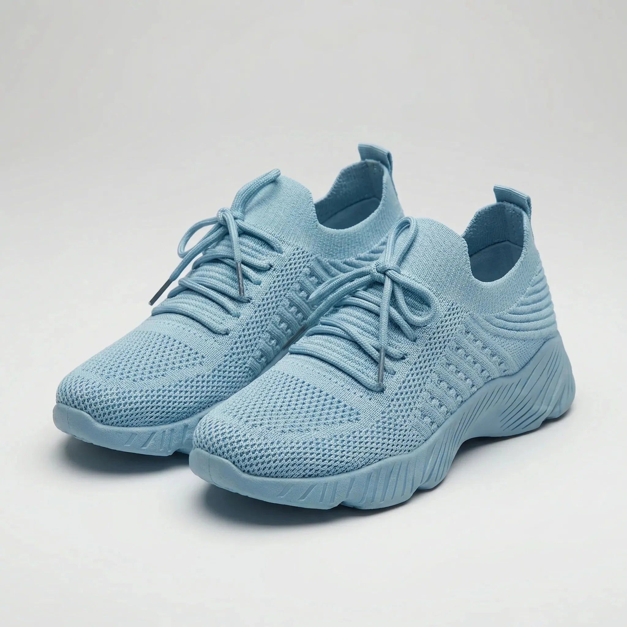 Comfortable Knit Sneakers for Women with Round Toe Slip On Sock Fit Lightweight Walking Style