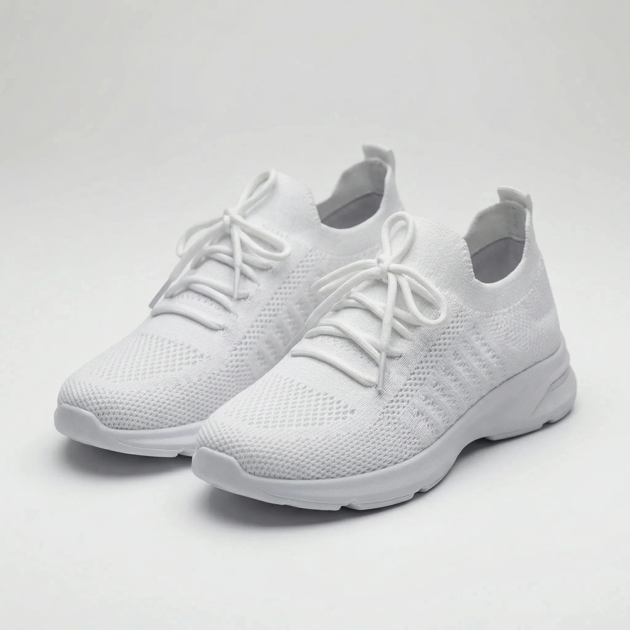 Comfortable Knit Sneakers for Women with Round Toe Slip On Sock Fit Lightweight Walking Style