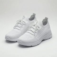 Comfortable Knit Sneakers for Women with Round Toe Slip On Sock Fit Lightweight Walking Style