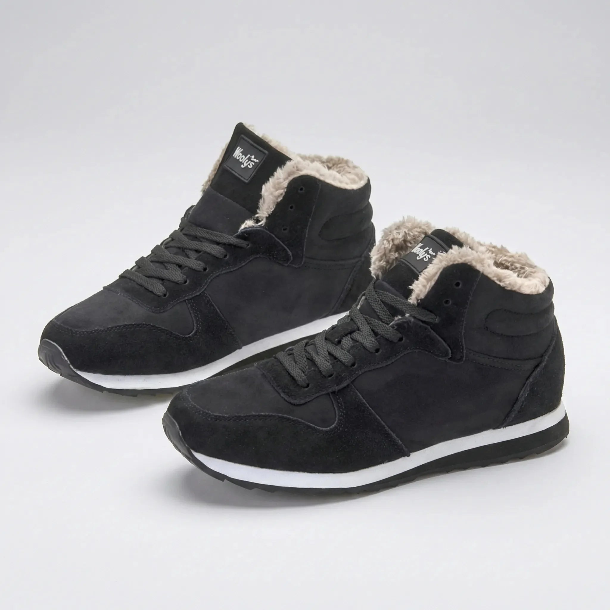 Warm Winter Boots for Men with Round Toe Lace Up Fleece Lined High Top Snow Style
