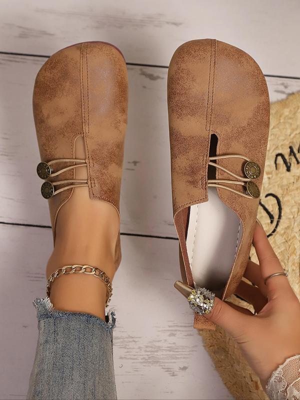 Comfortable Leather Ballet Flats for Women with Round Toe Slip On Lightweight Breathable Style
