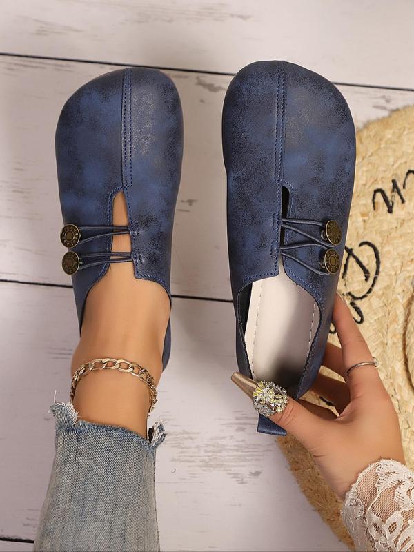 Comfortable Leather Ballet Flats for Women with Round Toe Slip On Lightweight Breathable Style