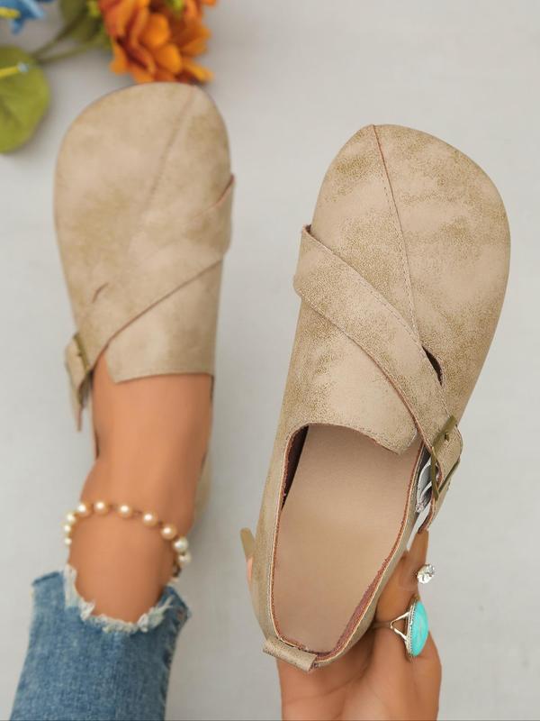 Comfortable Leather Ballet Flats for Women with Round Toe Slip On Lightweight Breathable Style