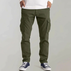 Stylish Cargo Pants for Men with Slim Fit Straight Multi Pocket Cotton Outdoor Style