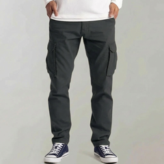 Stylish Cargo Pants for Men with Slim Fit Straight Multi Pocket Cotton Outdoor Style