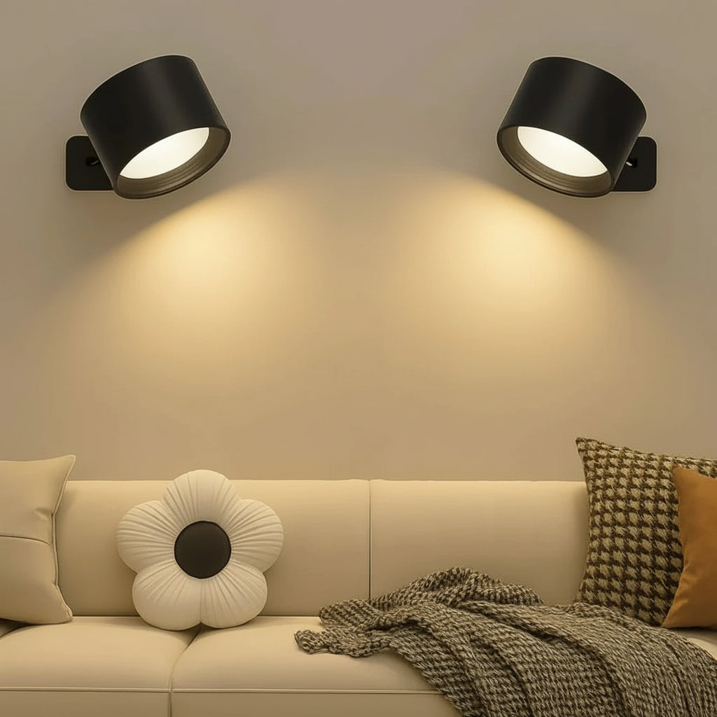 Rechargeable LED Wall Lamp Adjustable Magnetic Mount Cordless Sconce Light