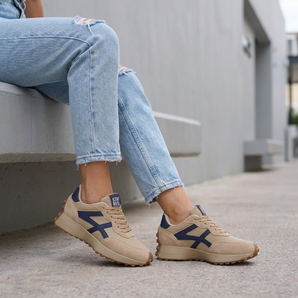 Comfortable Platform Sneakers for Women with Lace Up Low Top Orthopedic Supportive Style