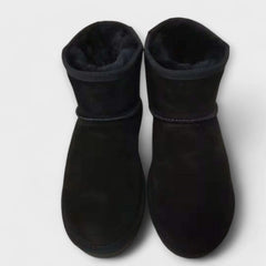 Cozy Booties for Women with Round Toe Fleece Lined Suede Ankle Winter Style