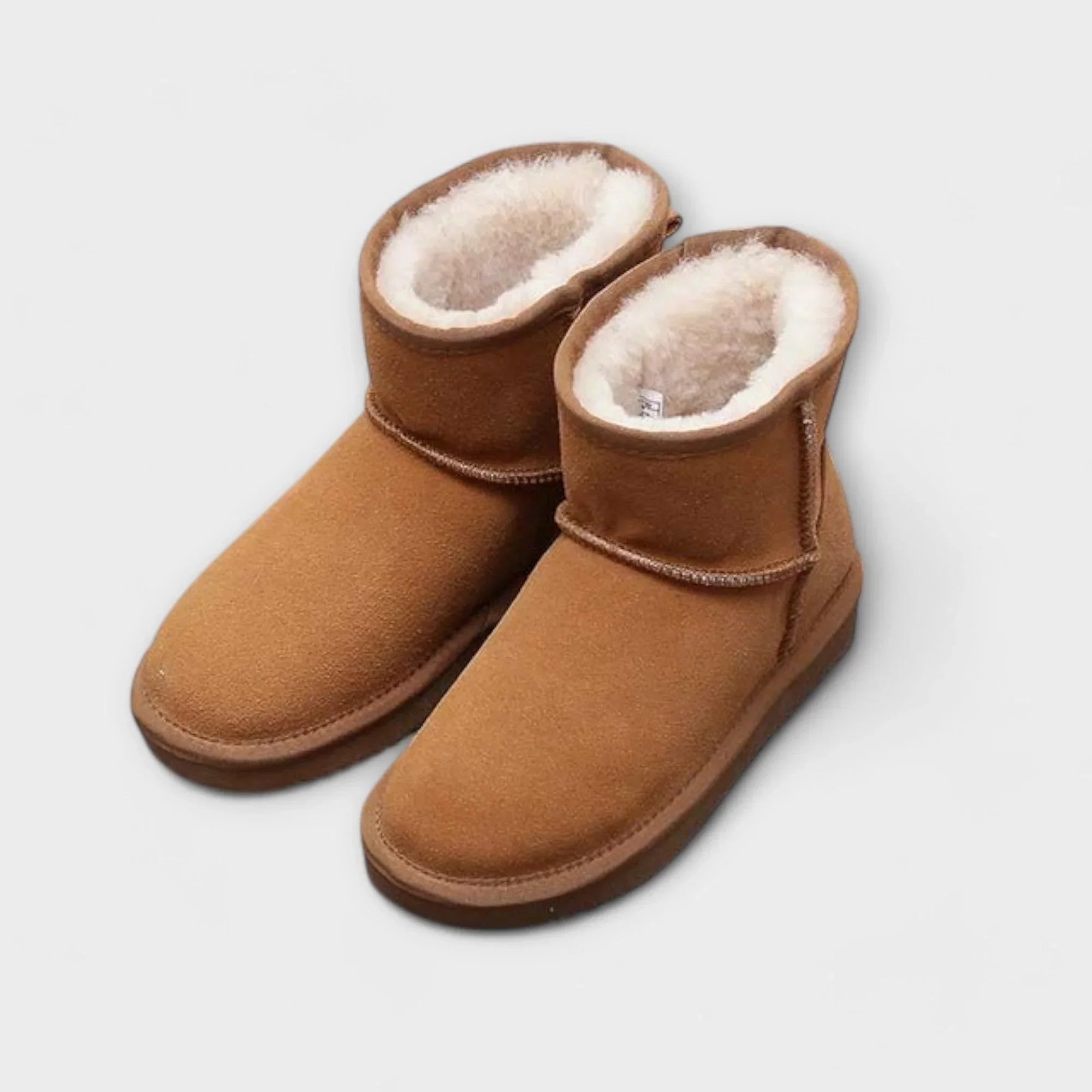 Cozy Booties for Women with Round Toe Fleece Lined Suede Ankle Winter Style