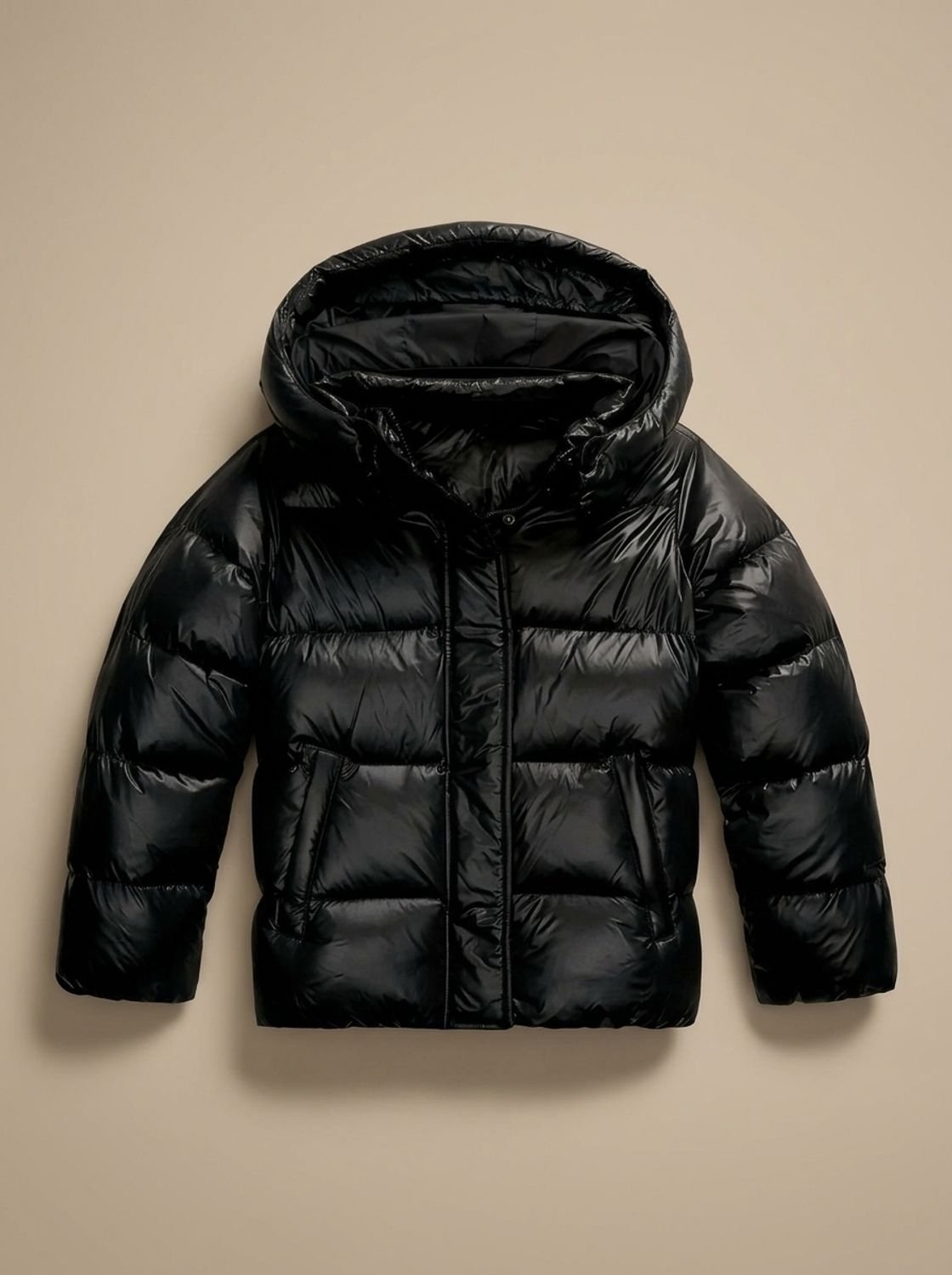Cozy Lightweight Puffer Jacket for Women with Hooded Collar Long Sleeve Quilted Zip Winter Style