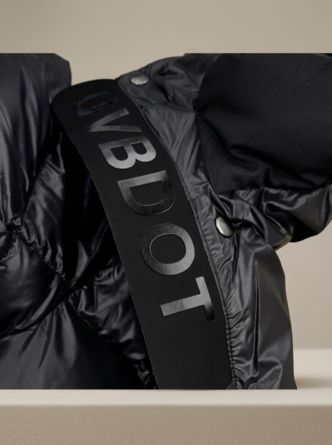 Cozy Black Longline Puffer Coat for Women with Hooded Collar Long Sleeve Glossy Zip Winter Style